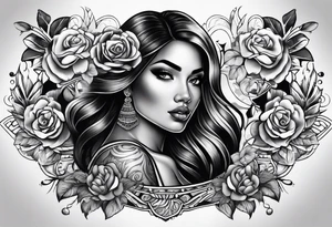 Chicano girl tattoo idea