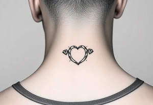 Taiylor with the O as a diamond ring with hearts behind the ear tattoo on the neck tattoo idea