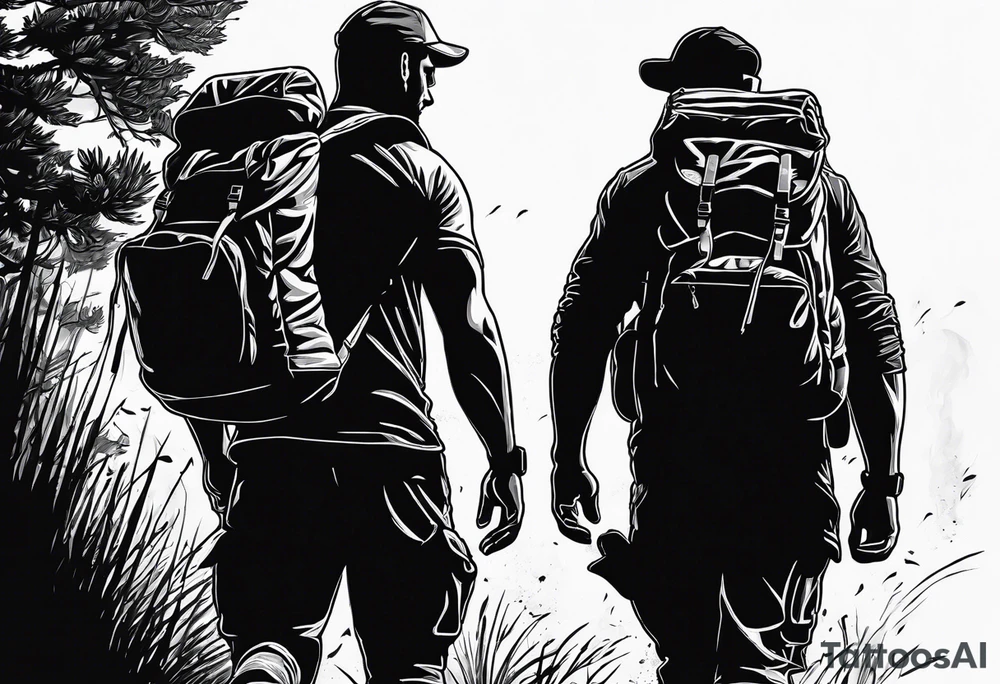 Rucking, brotherhood, shadows, fitness, GrowRuck tattoo idea
