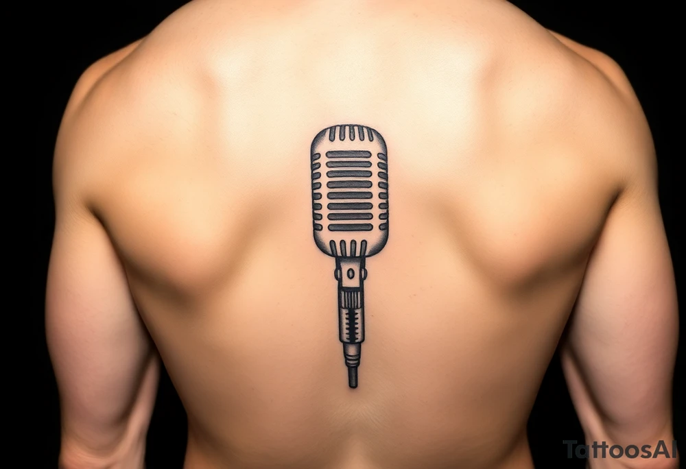 Pro wrestling style microphone tattoo idea