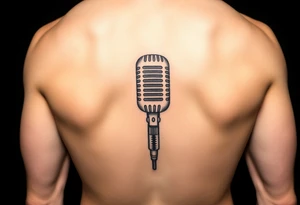 Pro wrestling style microphone tattoo idea