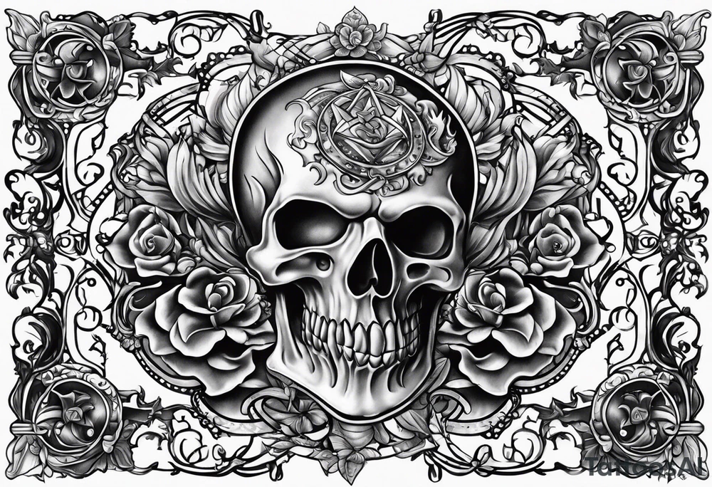 Satanic tramp stamp tattoo idea