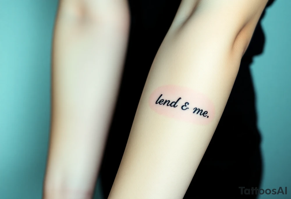 “let them and let me” small dainty fine line tattoo idea