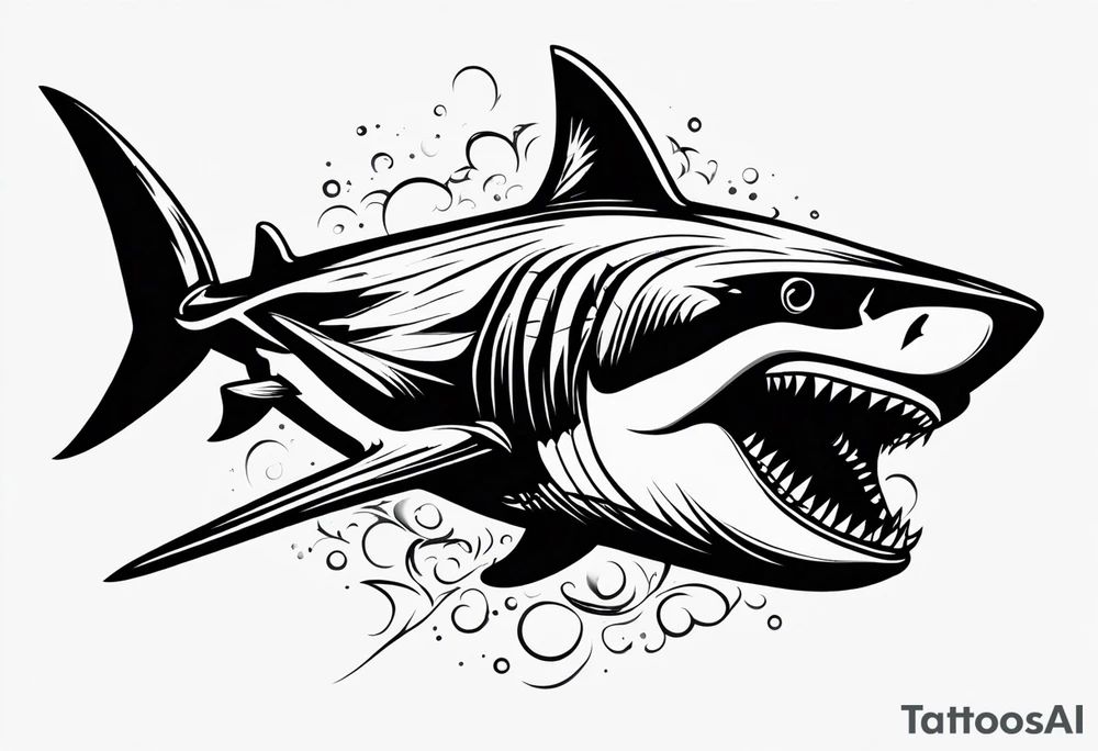 Forearm shark teeth tattoo idea
