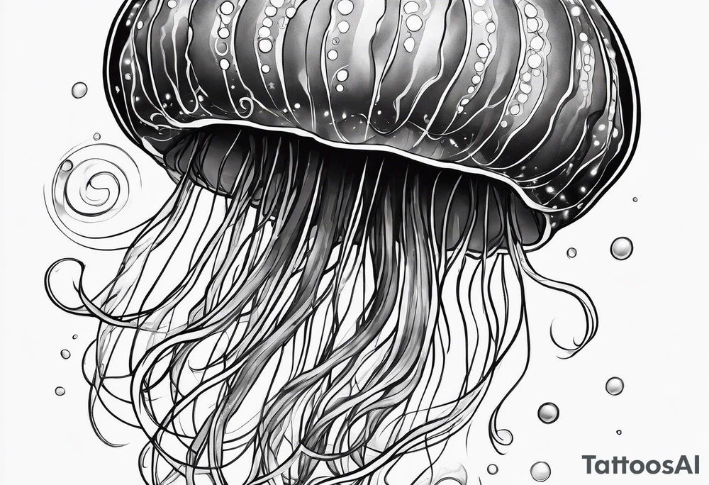 Jellyfish that consumes everything it encounters and send it to the void tattoo idea