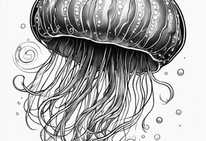 Jellyfish that consumes everything it encounters and send it to the void tattoo idea