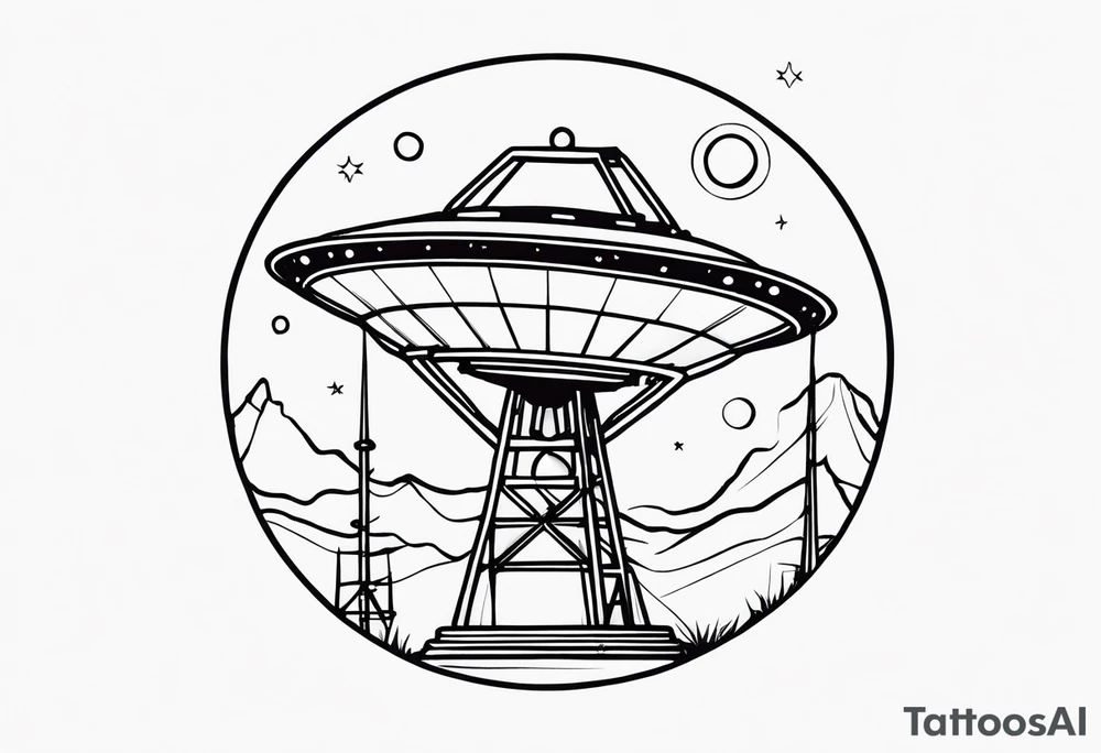 radio telescope antenna tattoo idea