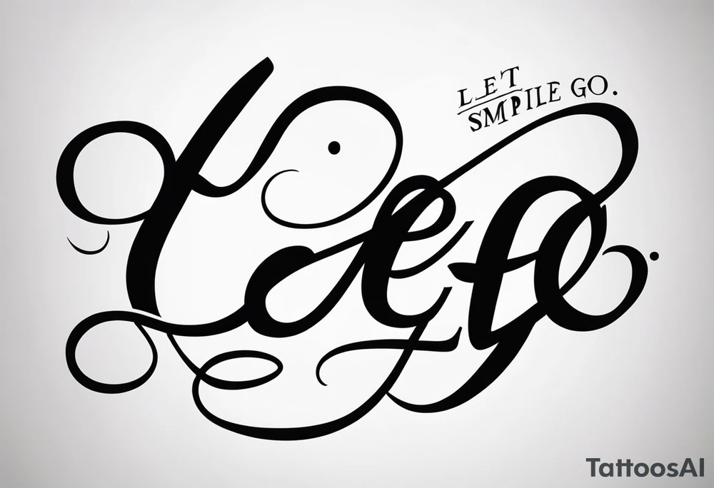 Elegant but simple design of the words Let Go tattoo idea