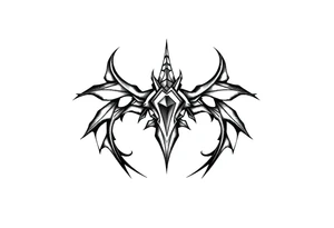 Sexy mysterious sternum tattoo small/medium size tattoo idea
