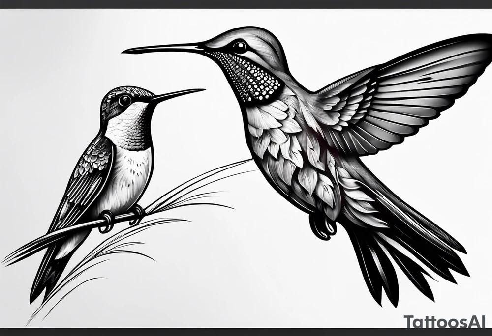 hummingbird tattoo idea