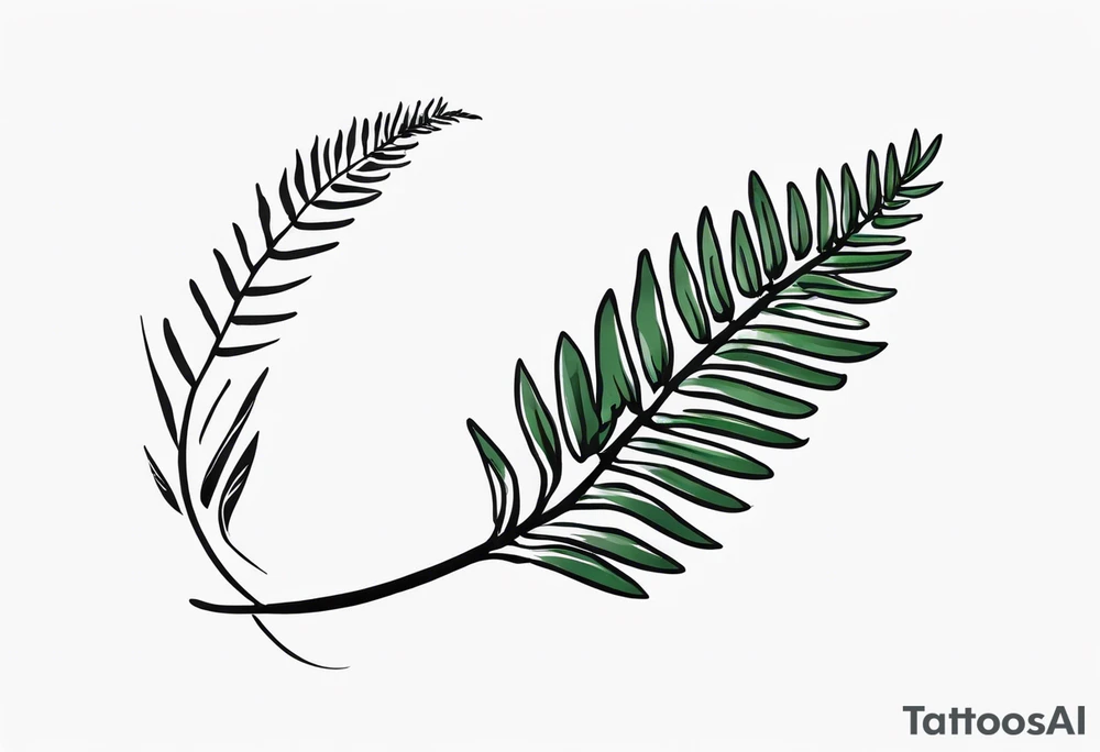 Sword fern tattoo idea