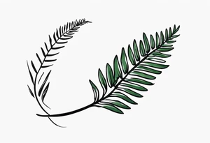 Sword fern tattoo idea