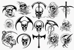 Reaper scythe tattoo idea