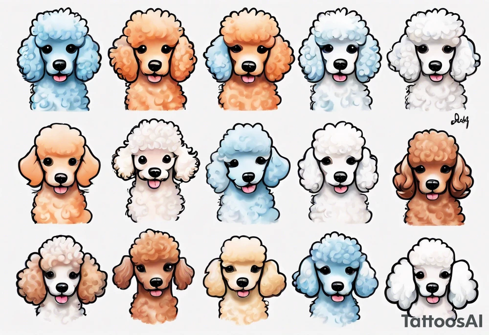 Mini Poodle tattoo idea