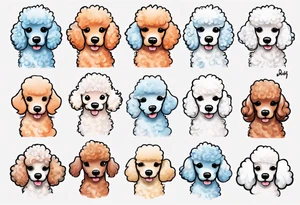 Mini Poodle tattoo idea