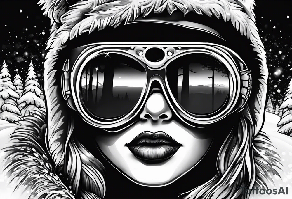 snow googles tattoo idea