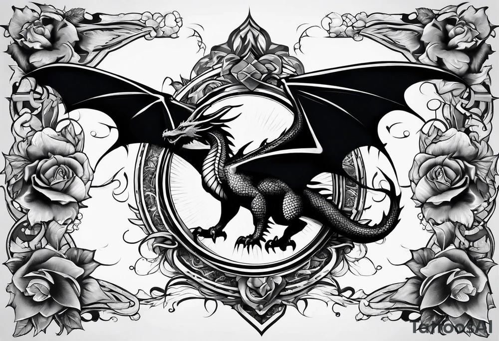 Dragon wings of various elements tattoo idea