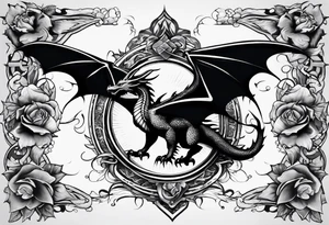 Dragon wings of various elements tattoo idea