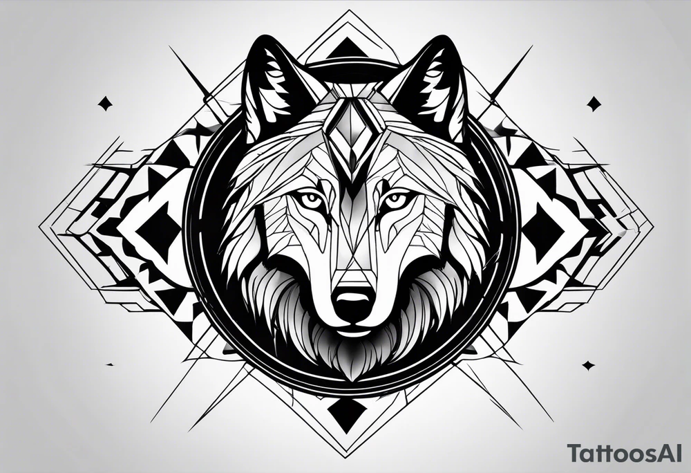 a wolf tattoo idea