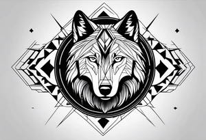 a wolf tattoo idea