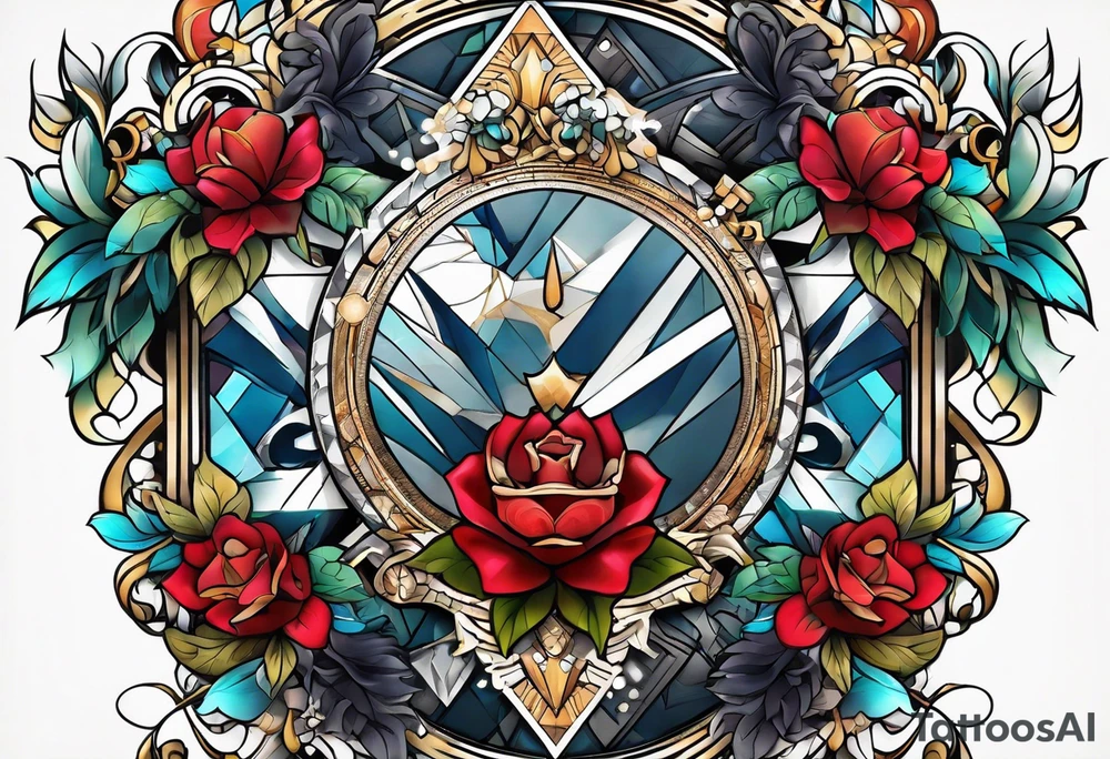 Full leg tattoo sleeve square tattoo idea