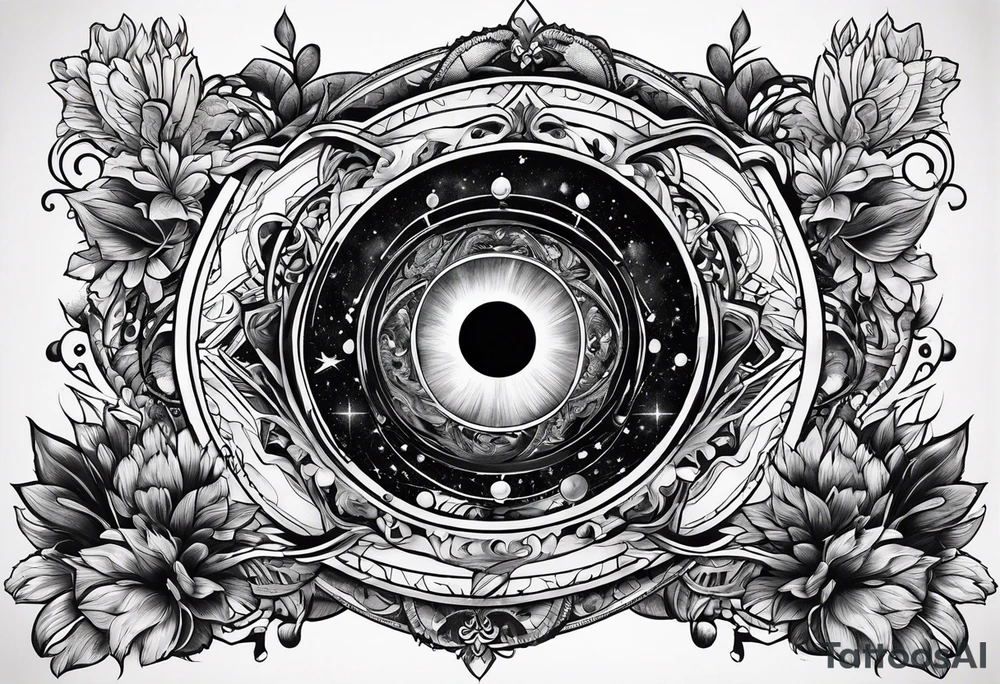 A tattoo that reflects my interest in black holes. tattoo idea