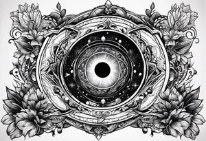 A tattoo that reflects my interest in black holes. tattoo idea
