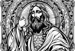 jesus smoking cigarette tattoo idea