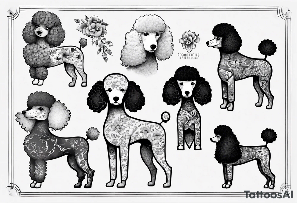 Poodle tattoo idea