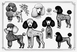 Poodle tattoo idea
