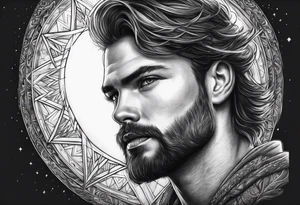 the light shines through the darkness”, with the northern star on my shoulder make it masculine. tattoo idea