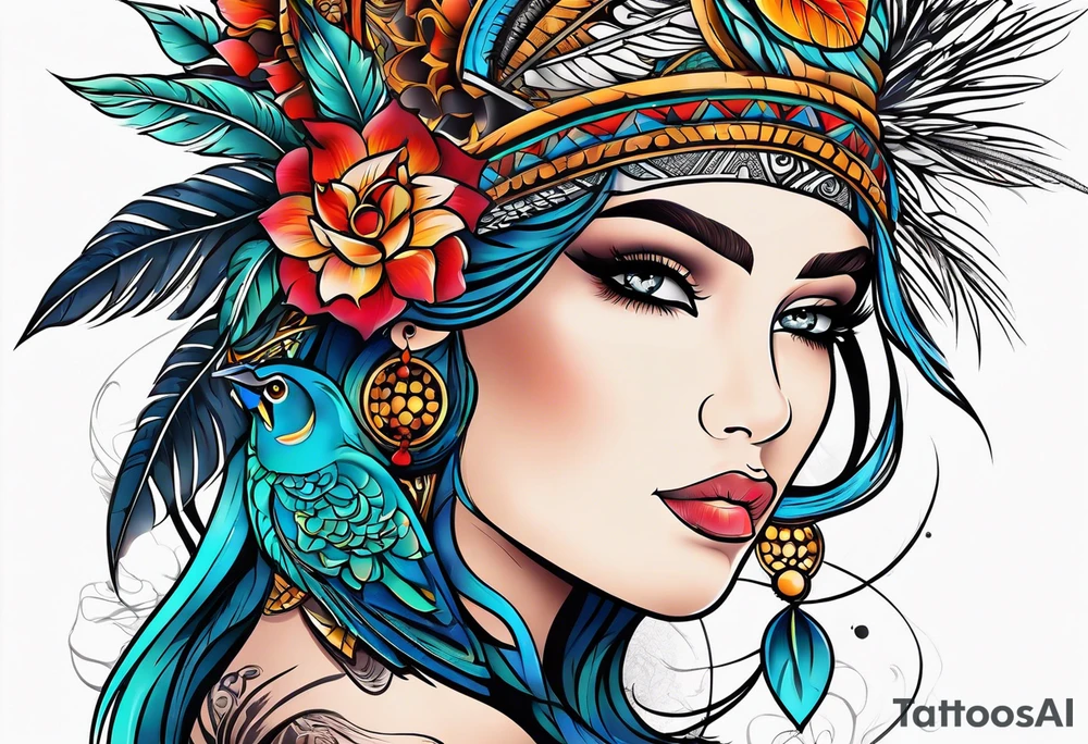 Half sleeve design tattoo idea