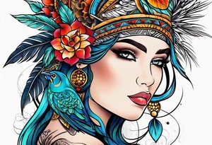Half sleeve design tattoo idea