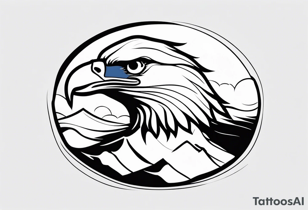 fish eagle line tattoo tattoo idea