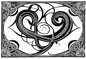 Celtic style bass clef tattoo idea