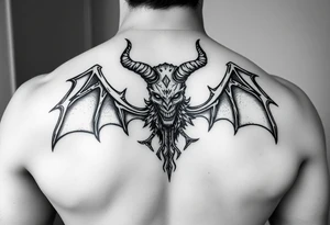 Joshua Esquivel/capricorn/strong and demonic full back tattoo idea