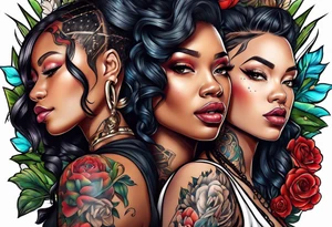 black lesbians tattoo idea