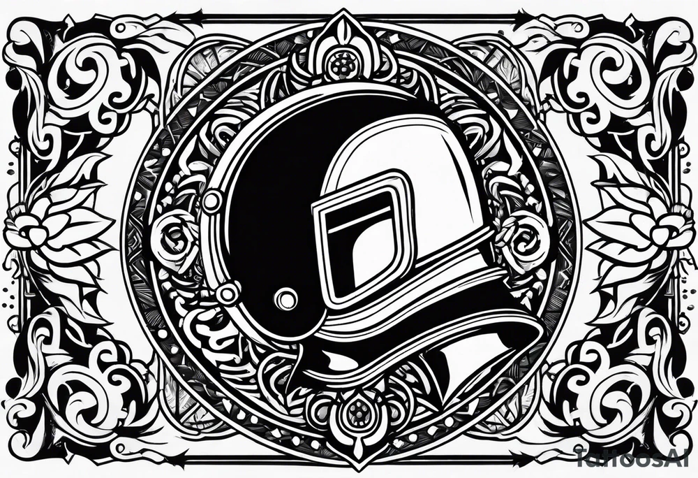 simple knight helmet 
woodcut stamp style tattoo idea