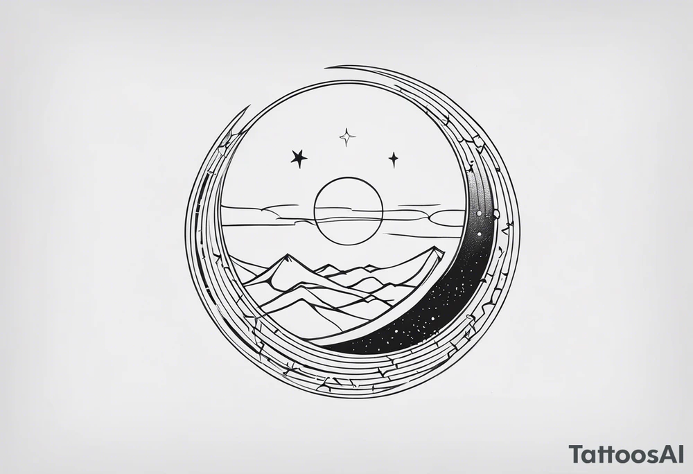 sacred moon tattoo idea