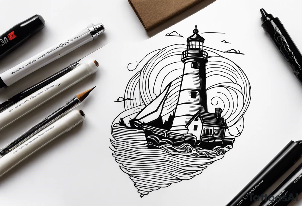 Leuchtturm Stacheldraht tattoo idea