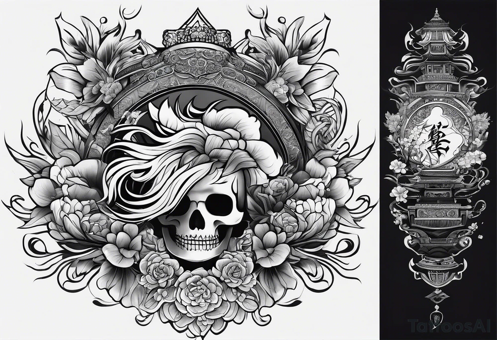 traditional chinese art tattoo idea