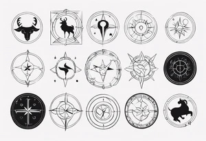 zodiac symbols tattoo idea