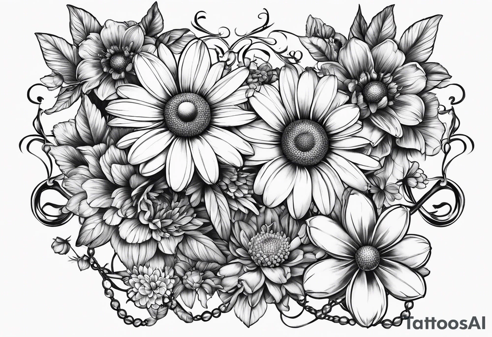Daisy chain tattoo idea