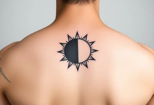 sun and moon together tattoo idea