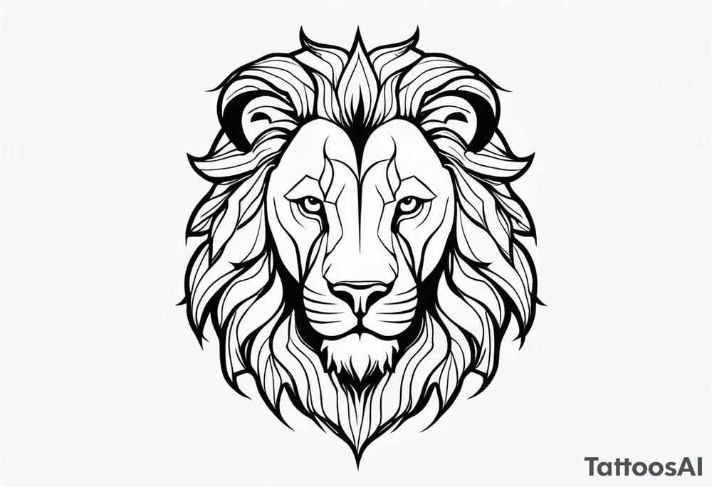 Majestic Lion tattoo idea