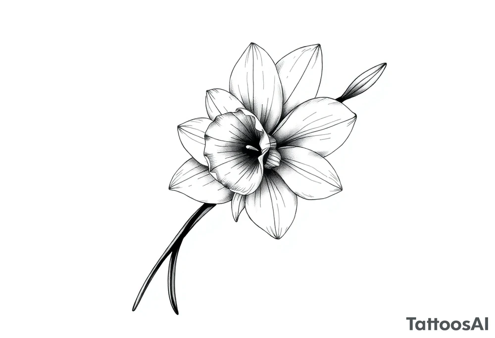 Large Narcissus on forearm tattoo idea