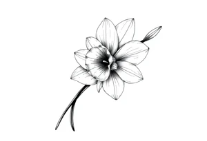 Large Narcissus on forearm tattoo idea