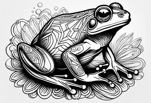 a psychedelic frog tattoo idea