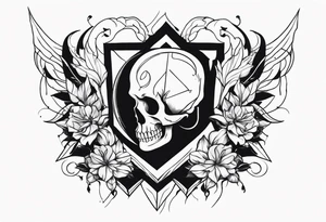 Deathcore style on chest tattoo idea