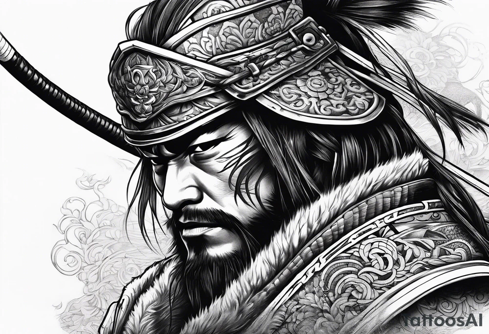 Winter samurai tattoo idea
